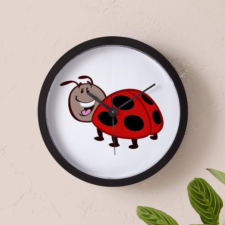 CafePress Ladybug 10" Wall Clock (257380668)