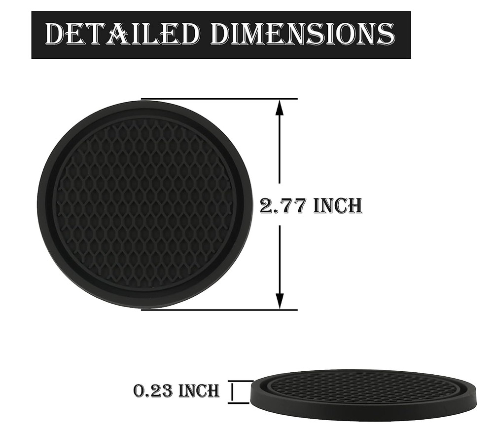 SINGARO Car Cup Coaster, 4PCS Universal Non-Slip Cup Holders Embedded