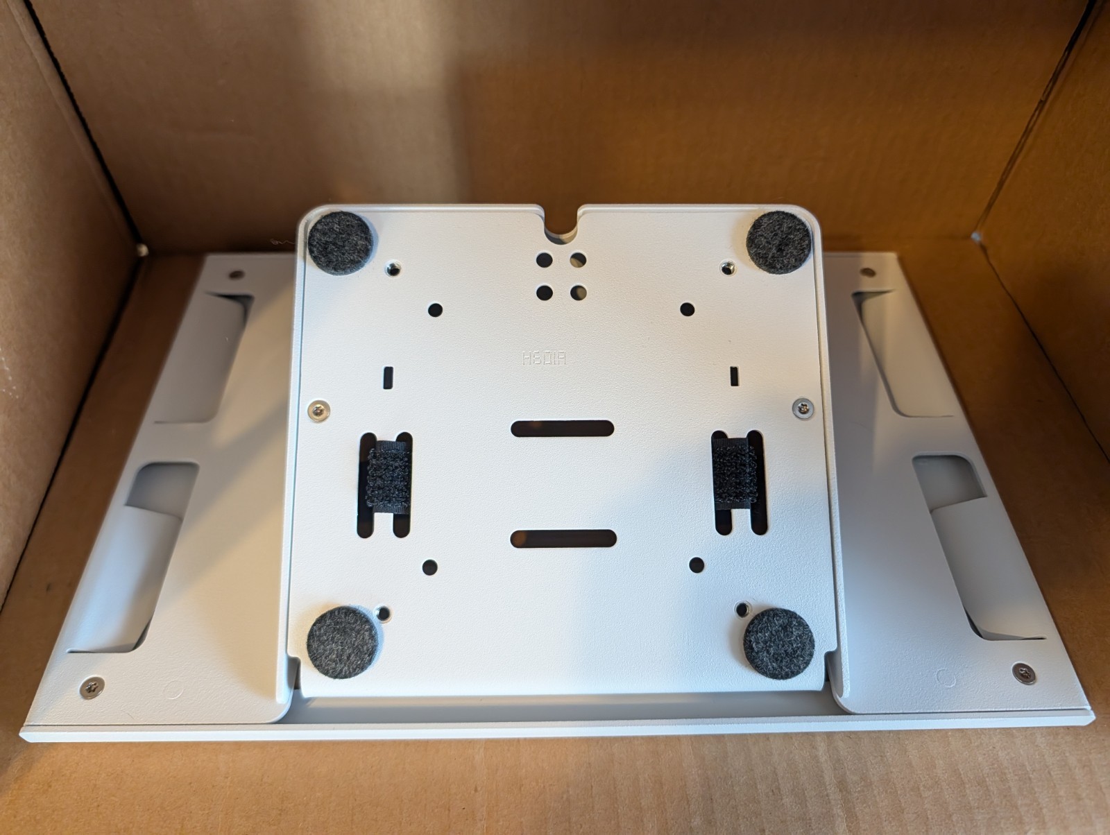 Heckler H601-A Zoom Rooms Console for iPad 7 & 8 - 10.2 Inch White w/ POE kit