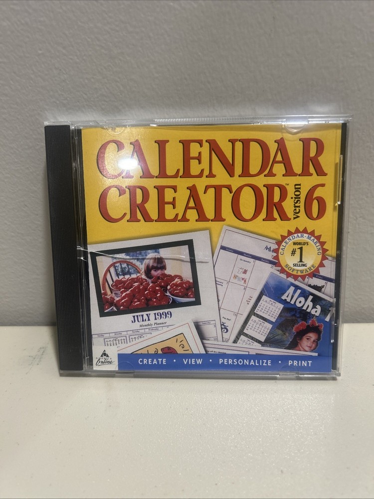 Broderbund Calendar Creator Version 6 Windows 95/98/NT CD Software