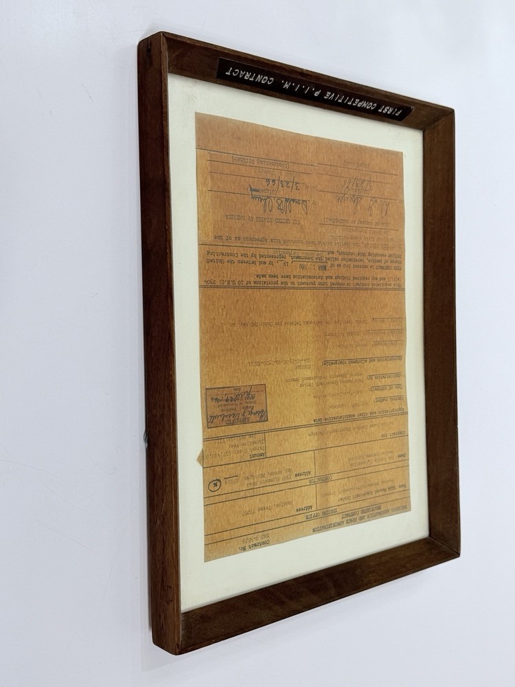 ORIGINAL NASA APOLLO CONTRACT With BENDIX CORP dated 1966 APOLLO LUNER SPACE ✅📝