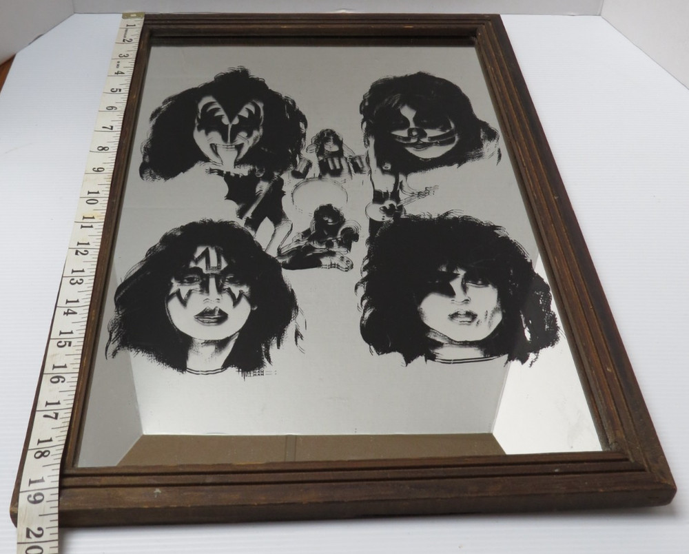 KISS CARNIVAL MIRROR 1970'S RARE LARGE SIZE VERSION