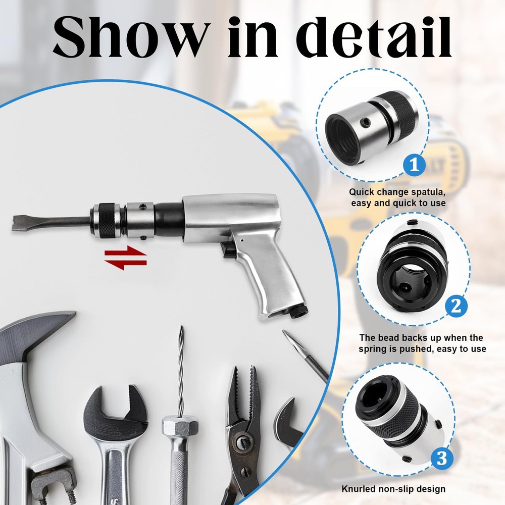 Xanadued 2 Pack Quick Change Chisel Retainer for Air Hammer Socket Adapter,...