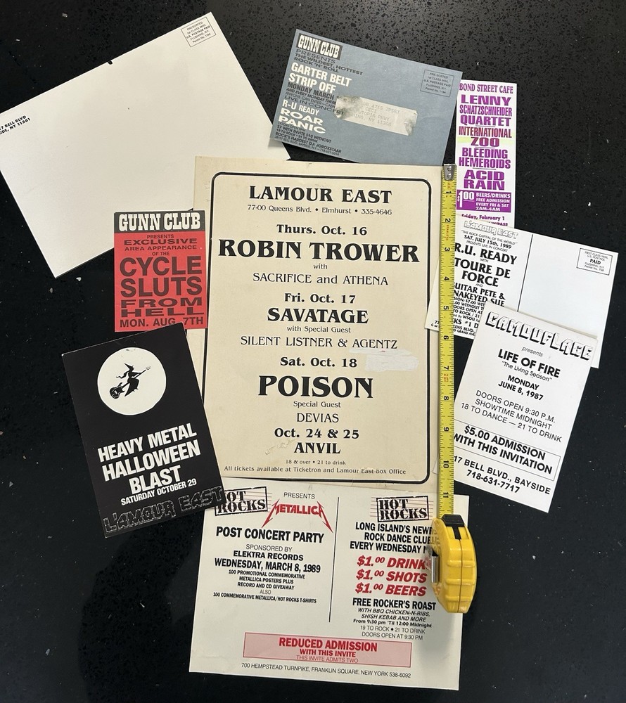 Concert Ad Advert 1986 L'Amour East NYC Vintage