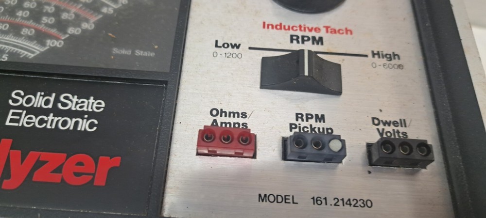 Sears Solid State Electronic Engine Analyzer Model 161.214230 2 CABLES, READ