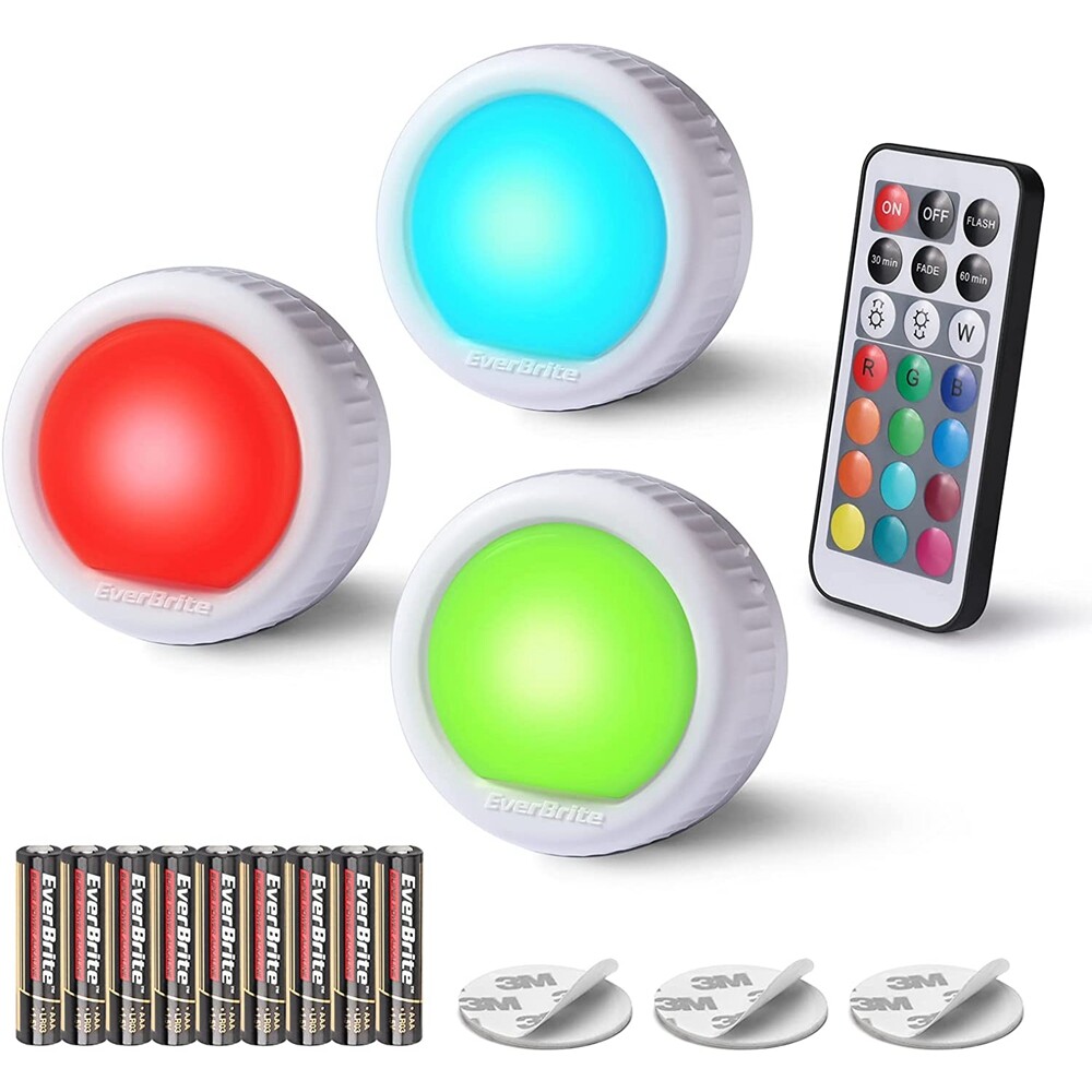 EverBrite Tap Light Push Light LED Puck Light Wireless Touch Light Under Cabinet