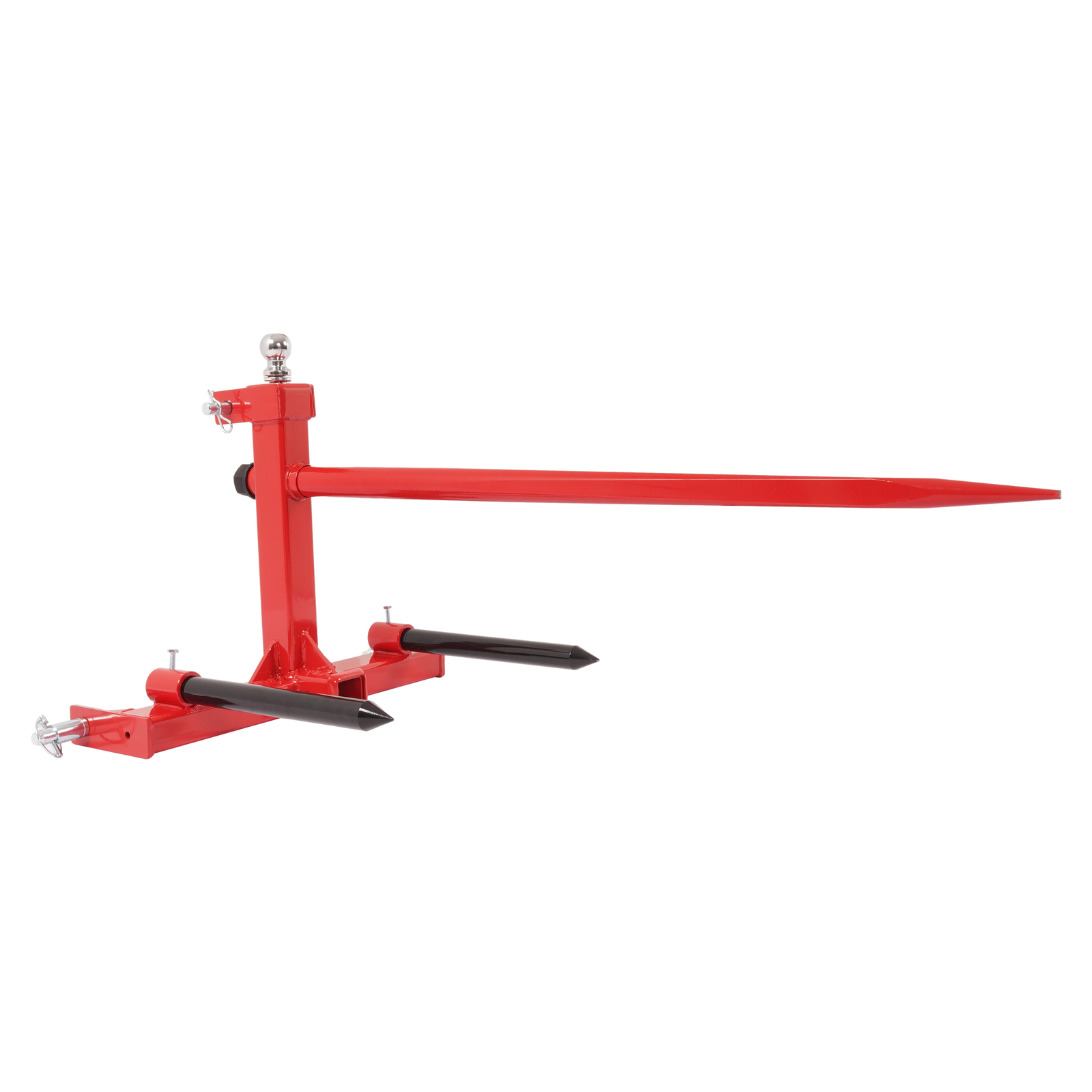 3 Point 3000 LB Hay Bale Spear Receiver Hitch Cat 1 Tractor W/Gooseneck Ball