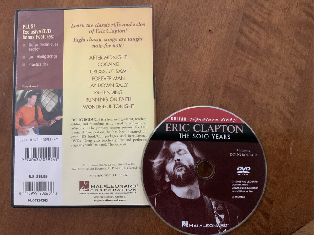 Hal Leonard Eric Clapton - The Solo Year DVD