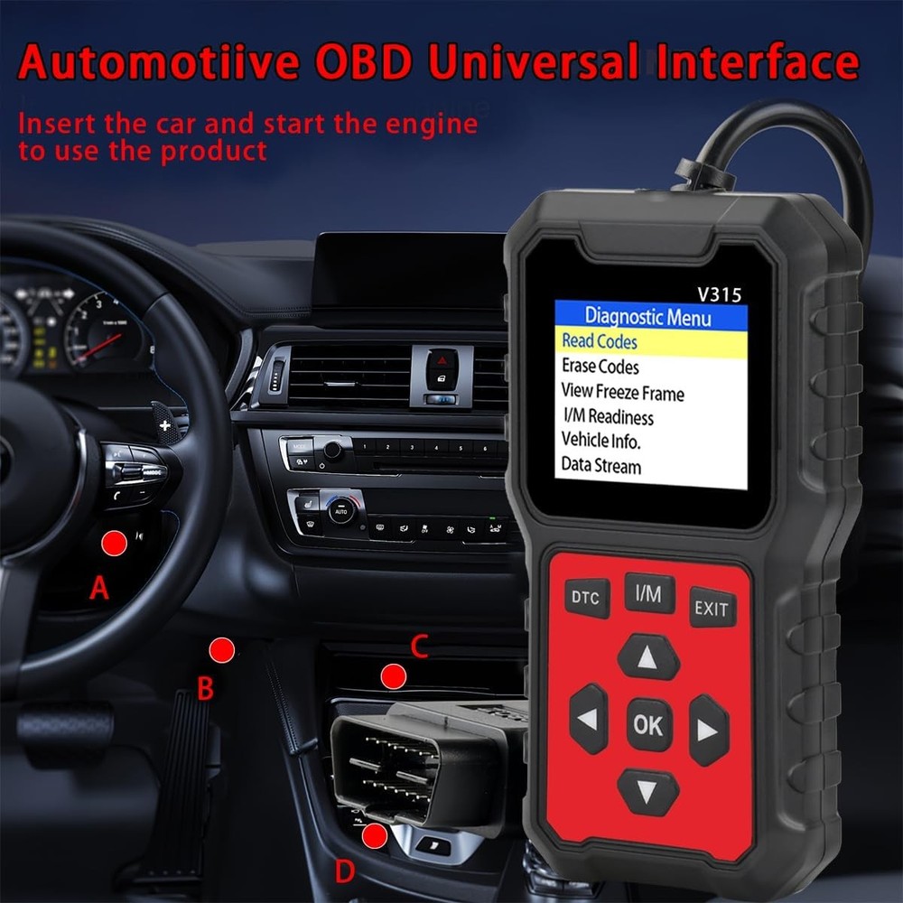 V315 OBD2 Diagnostic Diagnostic Tool Tool, Code Reader, Engine Light Diagnostic