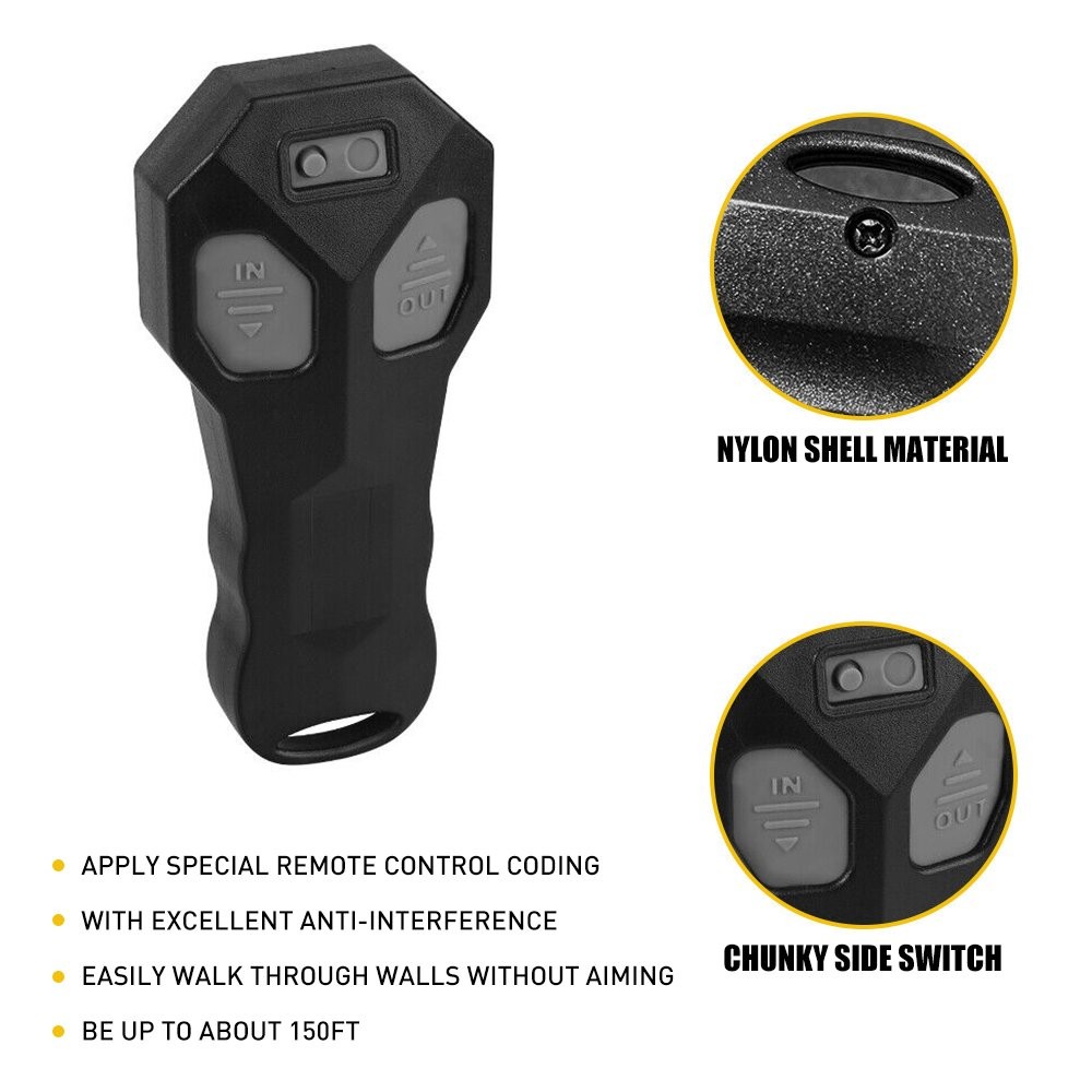 12V & Receiver Control Kit Wireless Winch Remote Switch Handset ATV SUV UTV