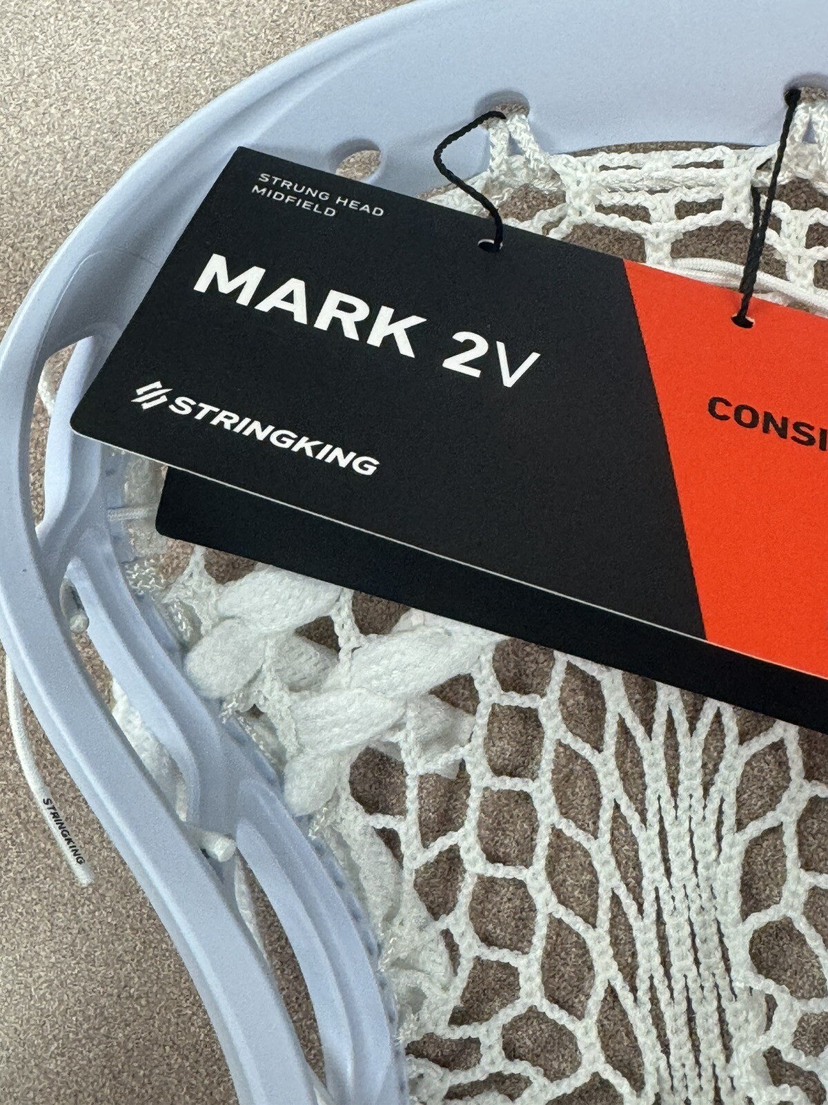 StringKing Mark 2V STRUNG Lacrosse Head - WHITE **NEW**