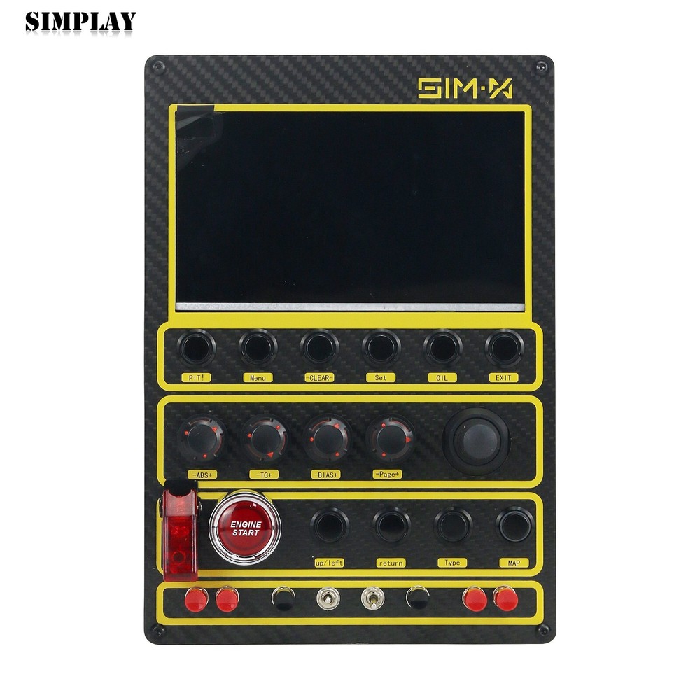 SIMX 7in LCD Screen Racing Control Box Simulator PC Secondary Screen