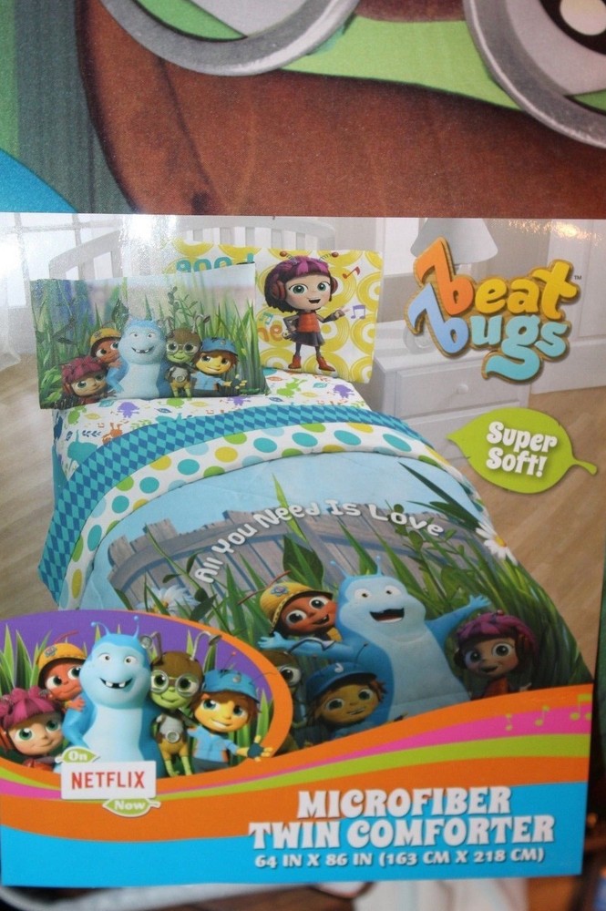 Netflix Beat Bugs Microfiber Twin Comforter 64x86 in