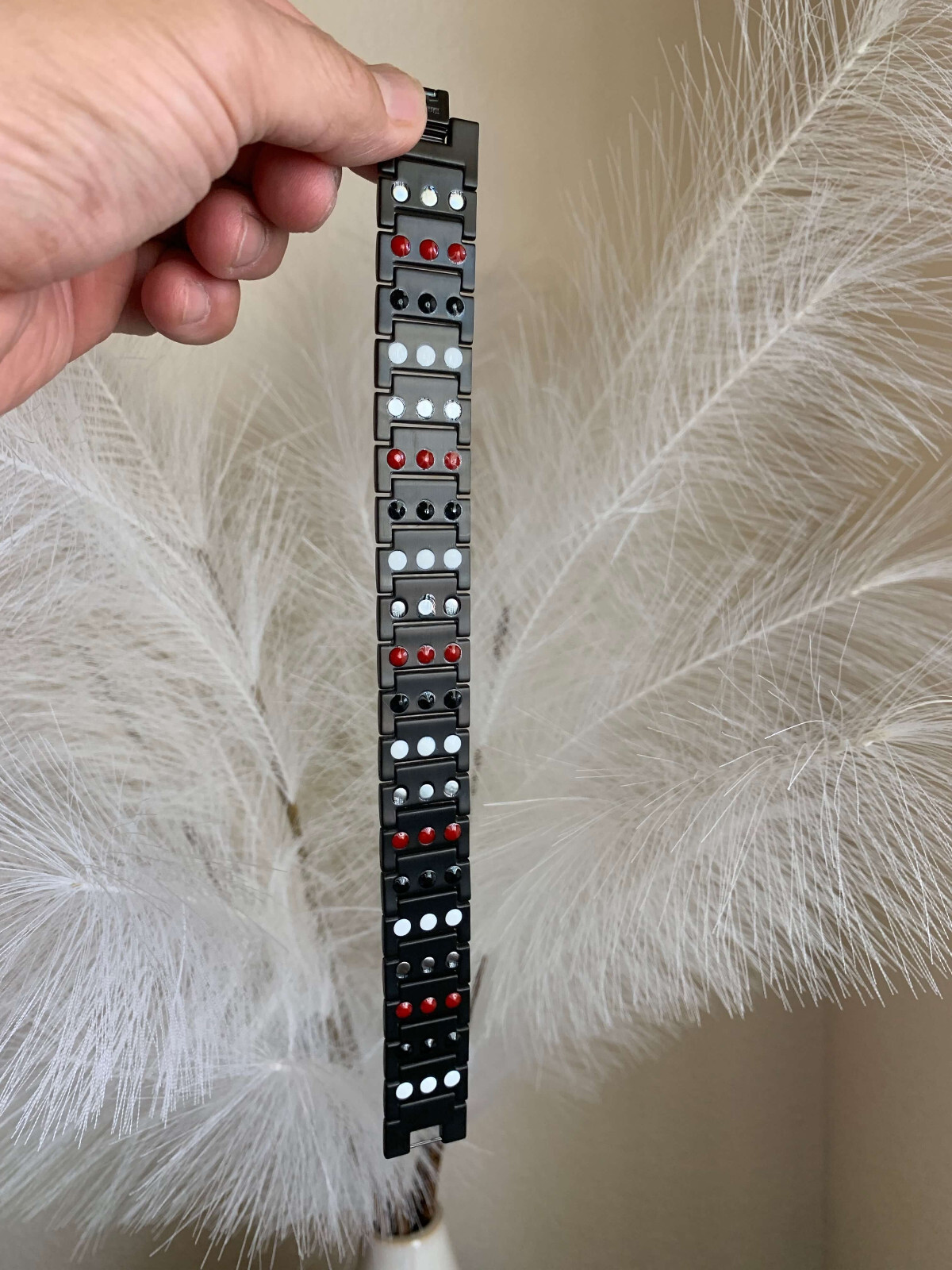 Giant Black Magnetic Bracelet Enhance Energy Balance Power Calm Joy Perfect Gift