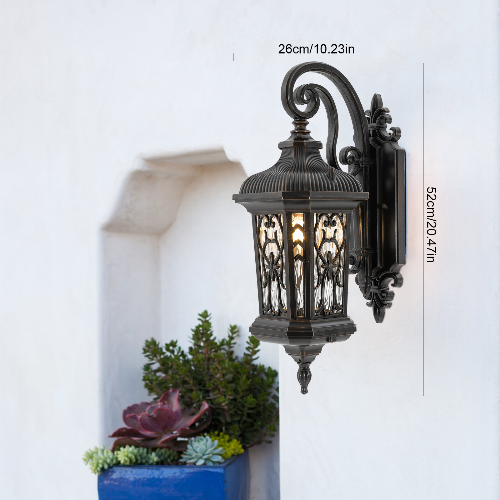 1* Dusk to Dawn Outdoor Wall Sconce Porch Light Exterior Wall Light Fixture