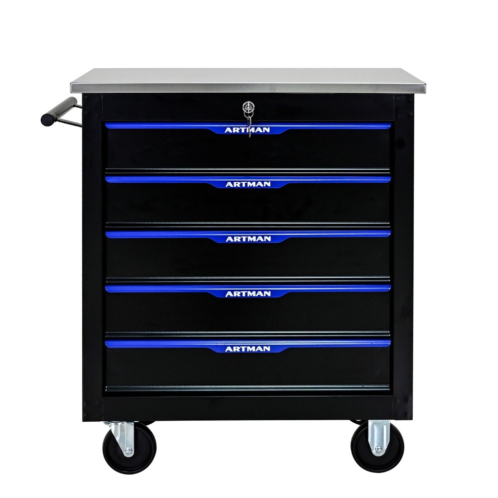 5 Drawer Rolling Tool chest, Tool Organizer, Splicable, for Garage Workshop