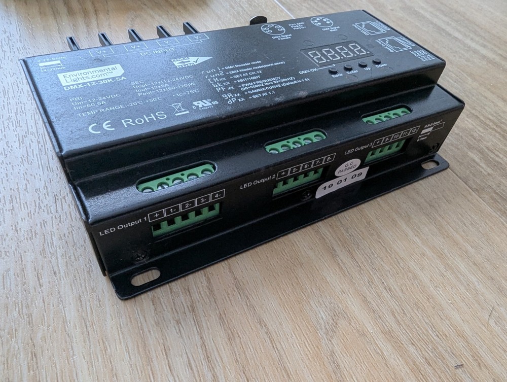 Used StudioPro 12 Channel DMX Digital Decoder - 5A per Channel