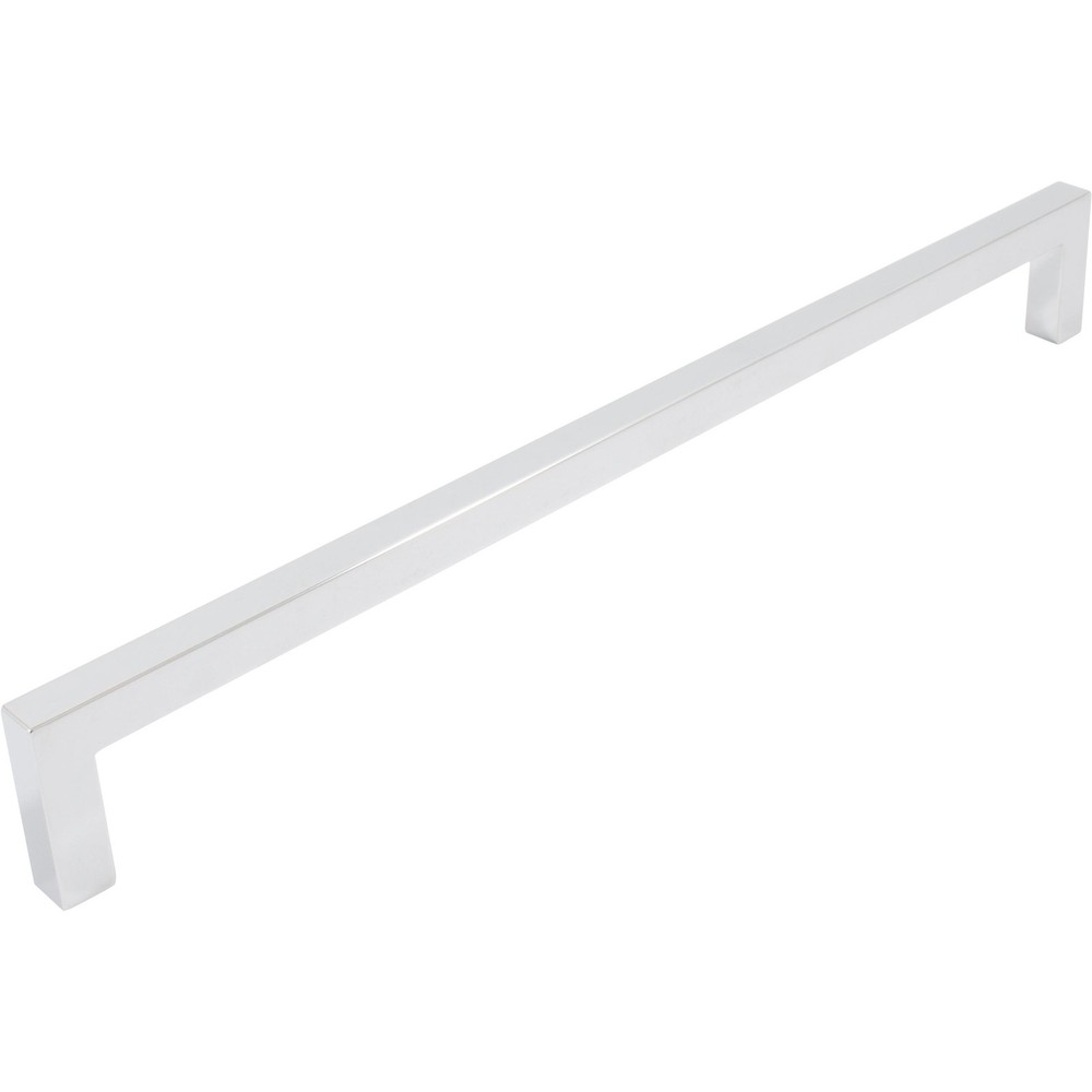 Contemporary Square Cabinet Pull, 256 Millimeters, Zinc Base Material, Polished