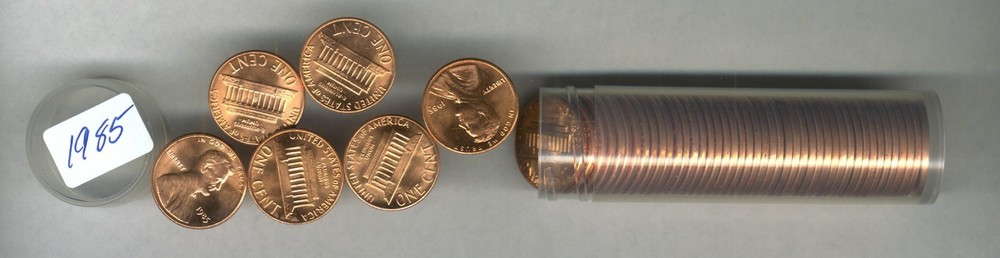 1985-P LINCOLN CENT BU ROLL #2