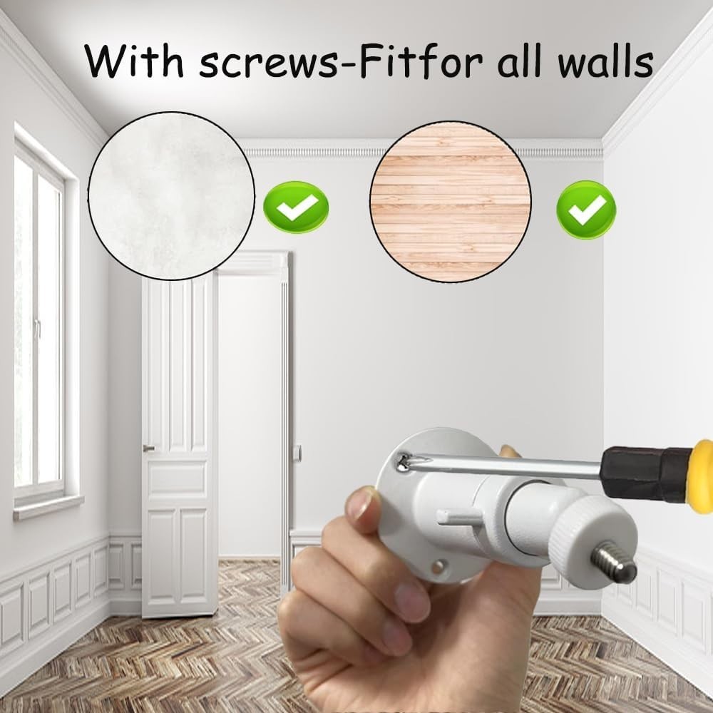 Stainless Steel Adjustable Camera Mount - 360° Rotatable for Secure Installation