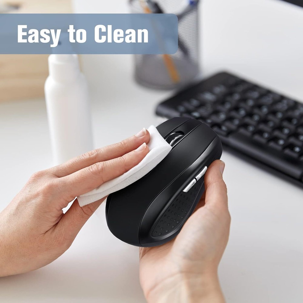 Macarrie 12 Pack Wireless Mouse for Laptop 1200dpi Computer Black