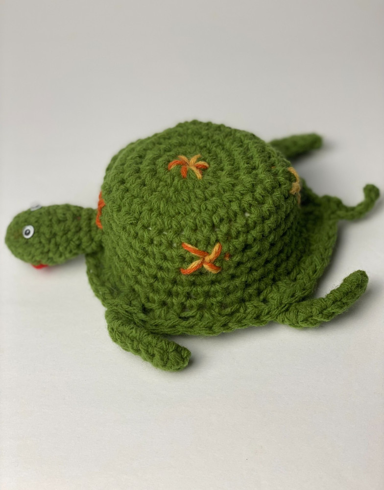 Turtle Lovers! Cute Crocheted Turtle Handmade Green