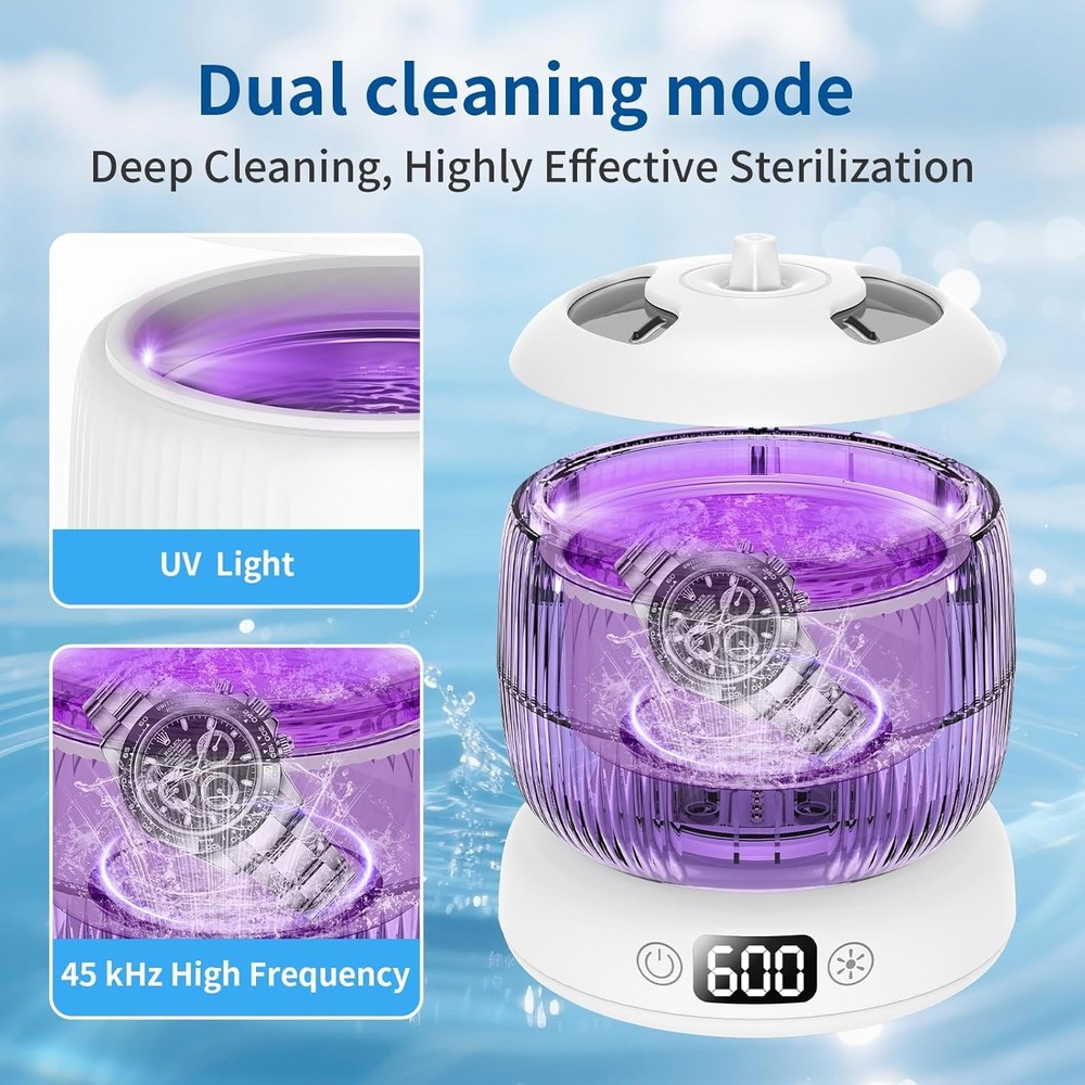 2025 High-Tech Retainer & Denture Cleaner w/ Separate Base & 4 Wash Programs