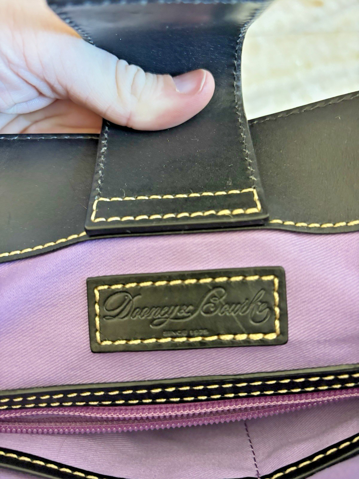 Dooney & Bourke Mary Poppins Hadley Tote Bag Disney Leather Trim Blue