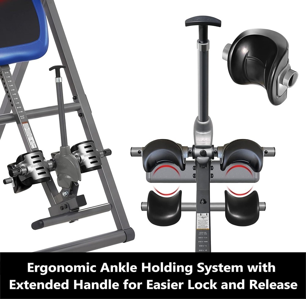 Advanced Heat and Massage Inversion Table,Black/ Blue / Gray