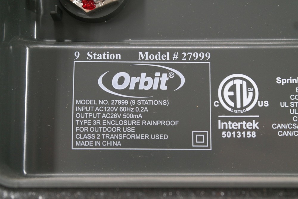 Orbit 27999 Sprinkler Controller 9-Zone Gray LCD Outdoor Irrigation Timer