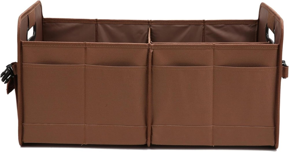 Car Trunk Organizer, Brown, Foldable, , Adjustable, Multiple Compartments