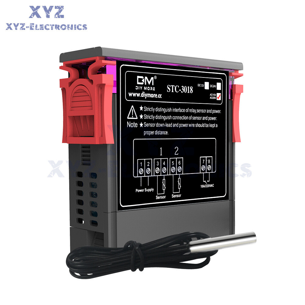 STC-3018 AC 110-220V Digital Temperature Controller Thermostat NTC Sensor Probe