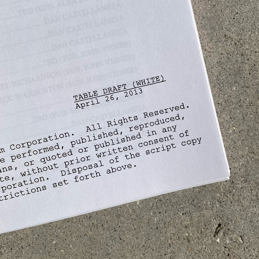 Family Guy Seth Green Chris Griffin 2013 Simpsons Guy Used Table Draft Script