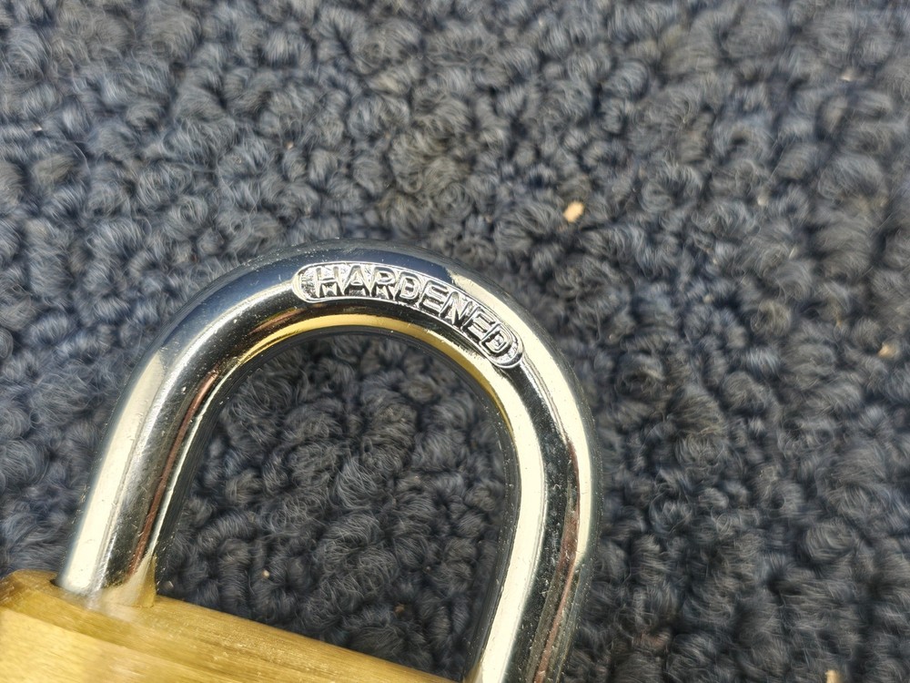 Master Lock 175: Combination Brass Padlock 4 Digit Resettable