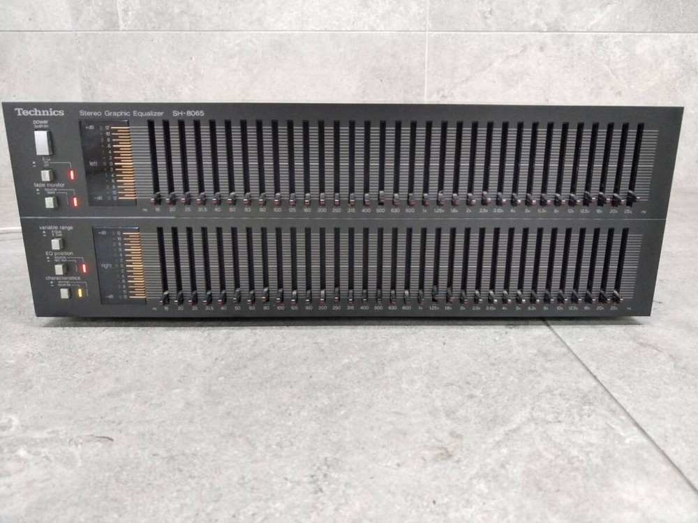 Technics SH-8065　Stereo Graphic Equalizer, Junk item, Black, Untested