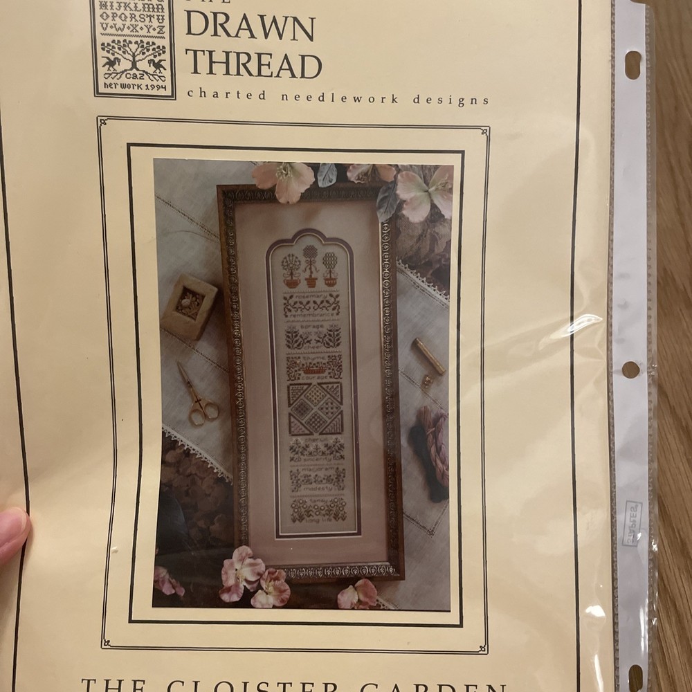 The Cloister Garden Drawn Thread Needlework Kit Bee Charm Threads