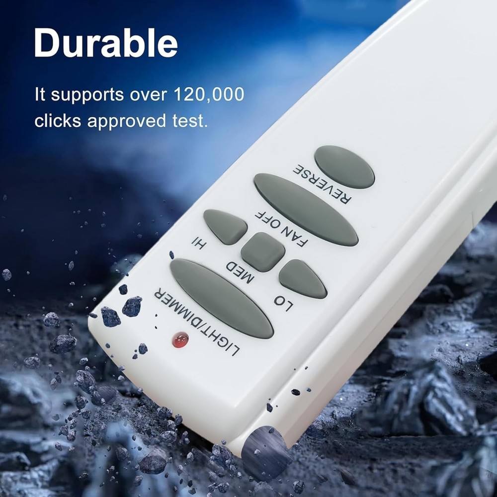Ceiling Fan Remote Replacement - Reverse, 3-Speed & Light Dimmer for Hampton ...