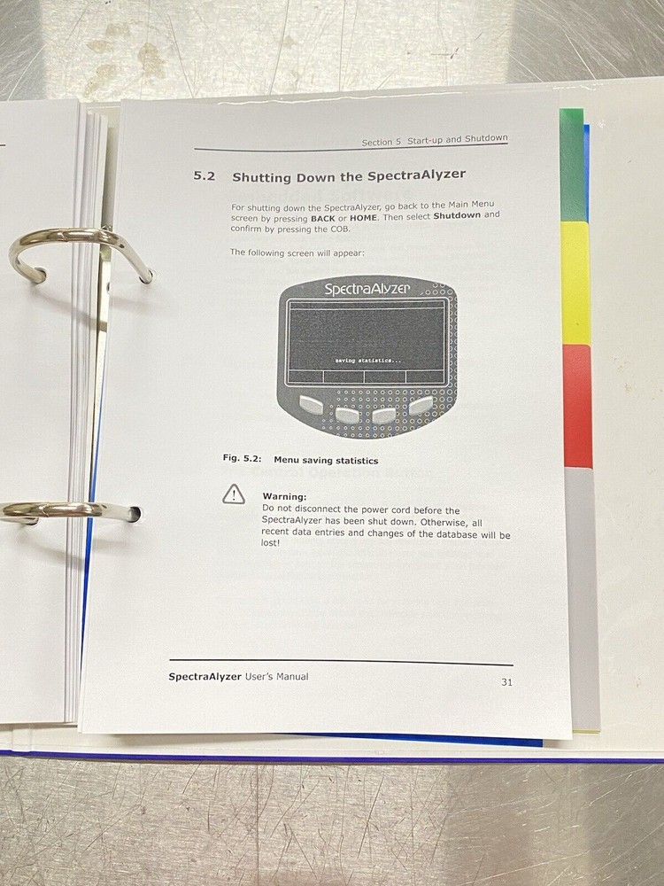 Zeutec Spectra Alyzer - Users Guide / Instructions Manual