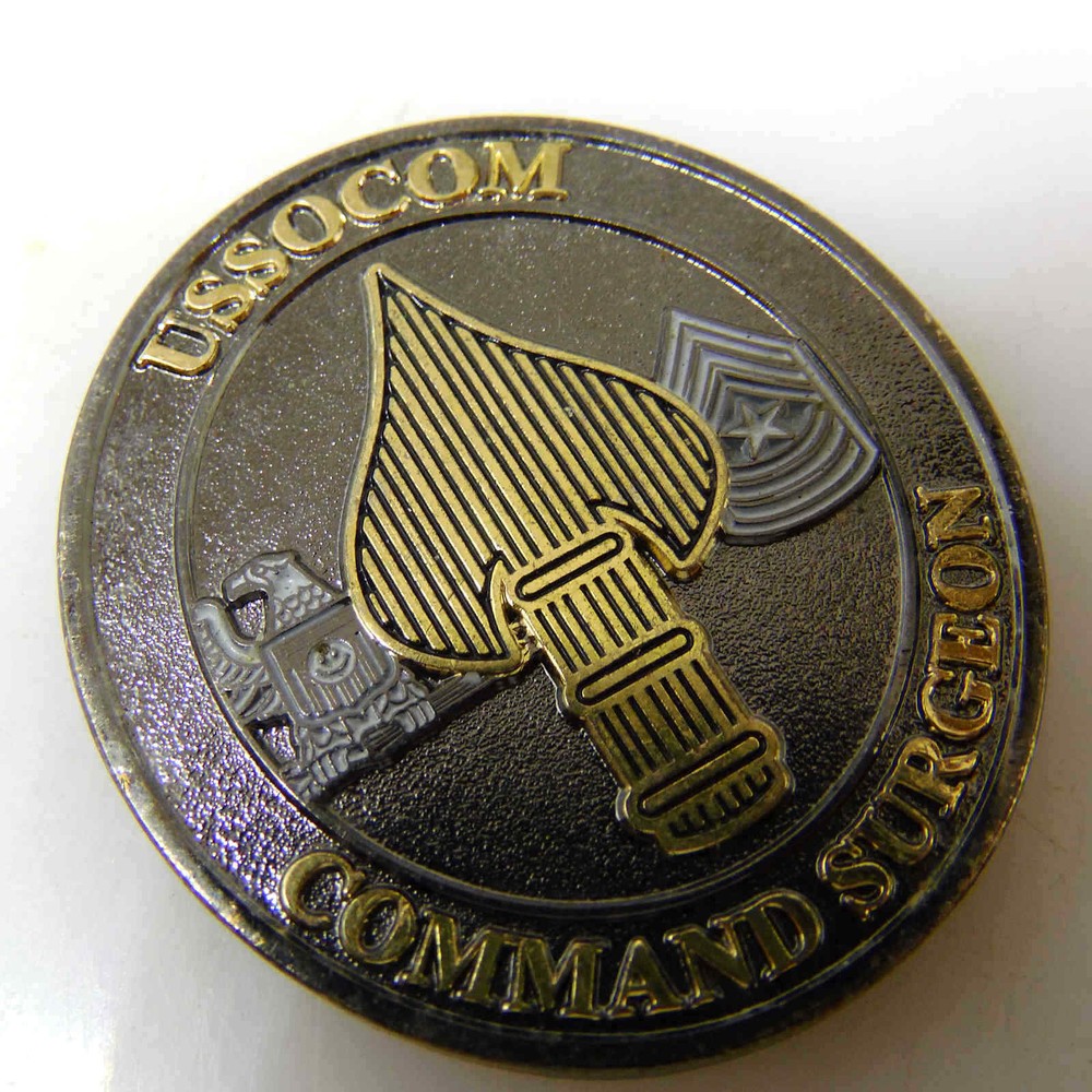 USSOCOM COMMAND SURGENO FIRST FORWARD ALWAYS ON THE X CHALLENGE COIN