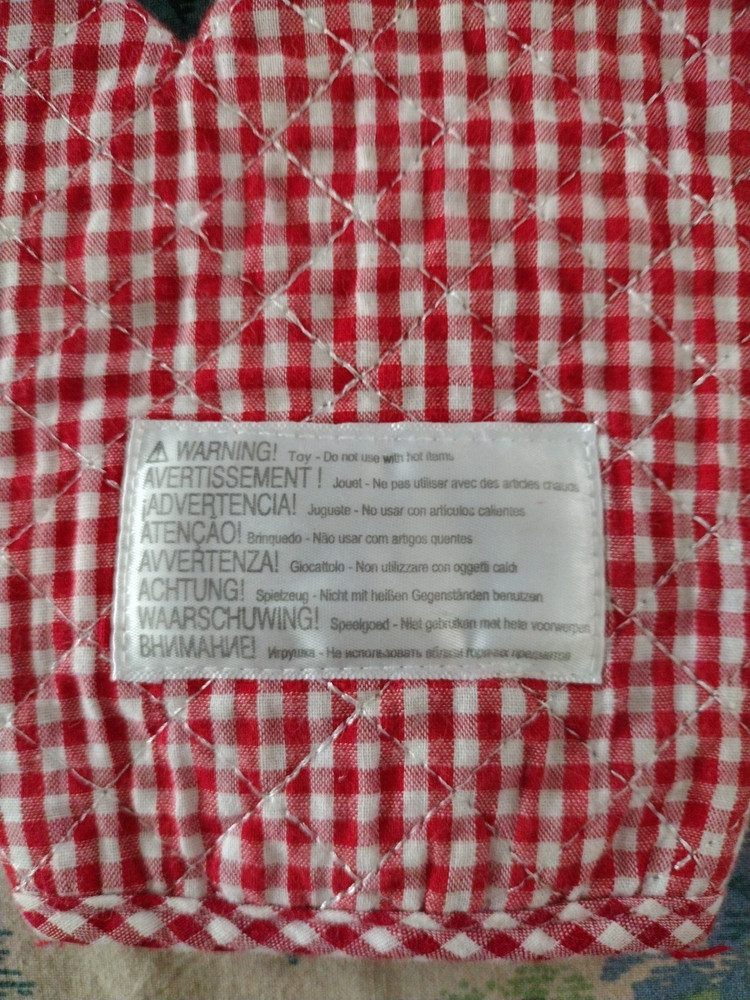 Melissa & Doug Replacement Potholder Oven Mitt Play Kitchen Accessory Red White