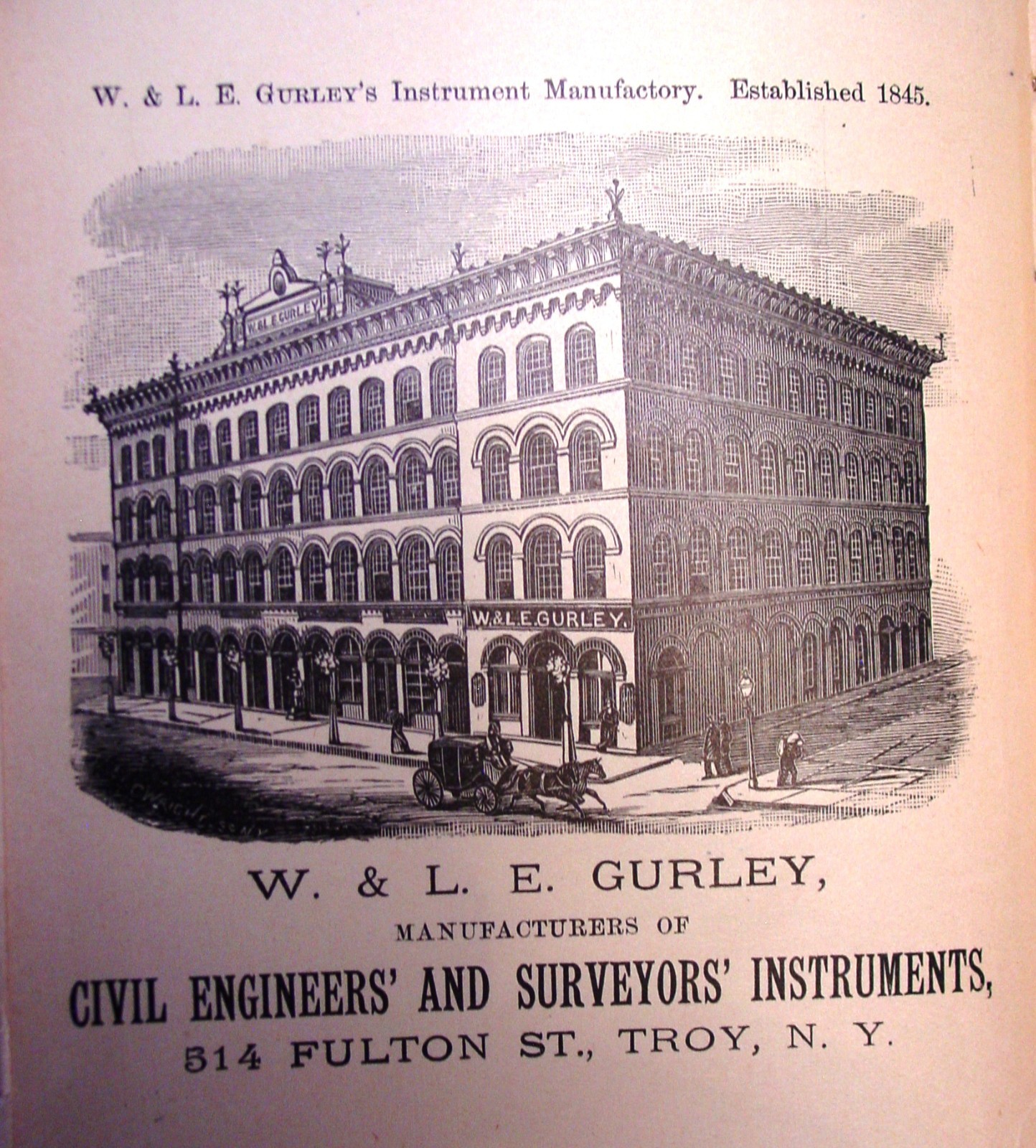 1889 Gurley Surveying & Drafting Insts. Catalog/Manual
