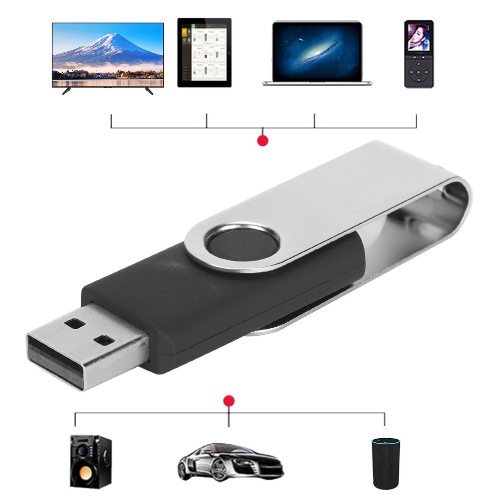 Portable USB Flash Drive Black For PC Tablet Excellent/