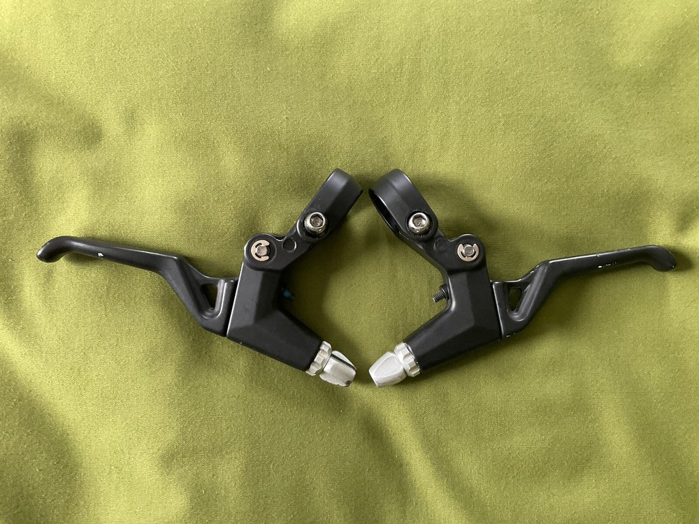 Powertools 2 finger Linear Pull Bicycle Brake Levers Pair Black VNICE MTB Hybrid