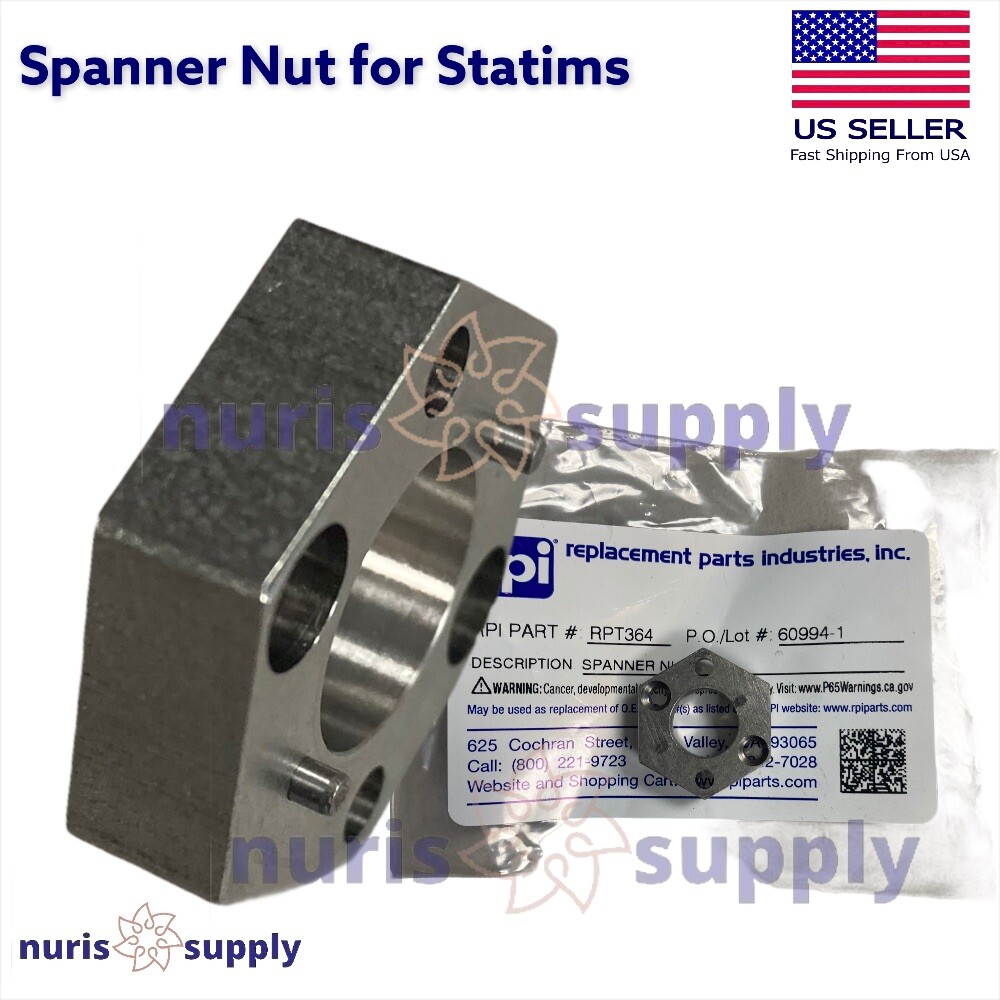 Spanner Nut Fits Solenoid Valve Plunger on Scican Models 2000 & 5000 RPT364
