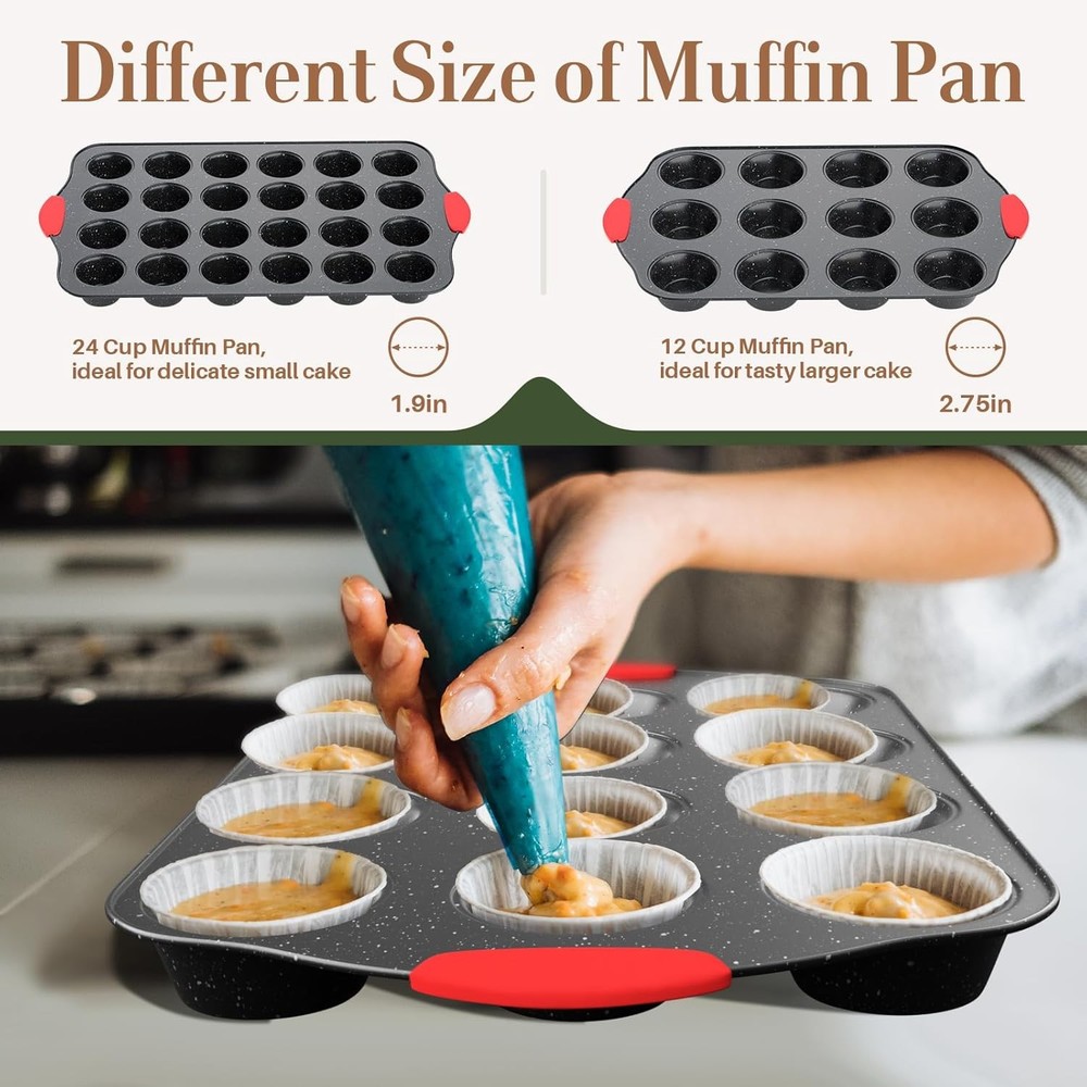 11-Piece Nonstick Stackable Baking Pans Set Toxin-Free Bakeware Sets Baking Pan
