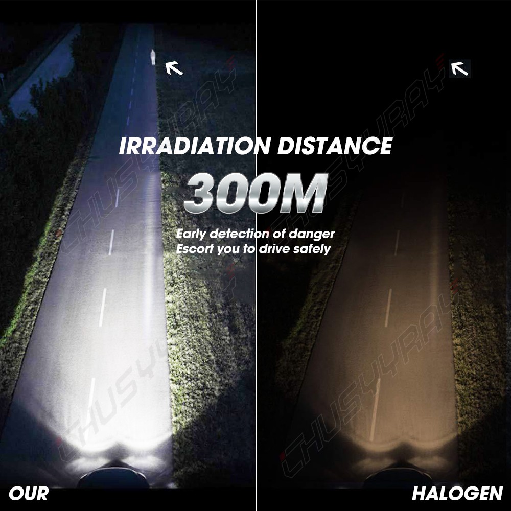 9005 H11 LED HEADLIGHT KIT Combo Bulbs 10000K High&Low Beam Super Bright White