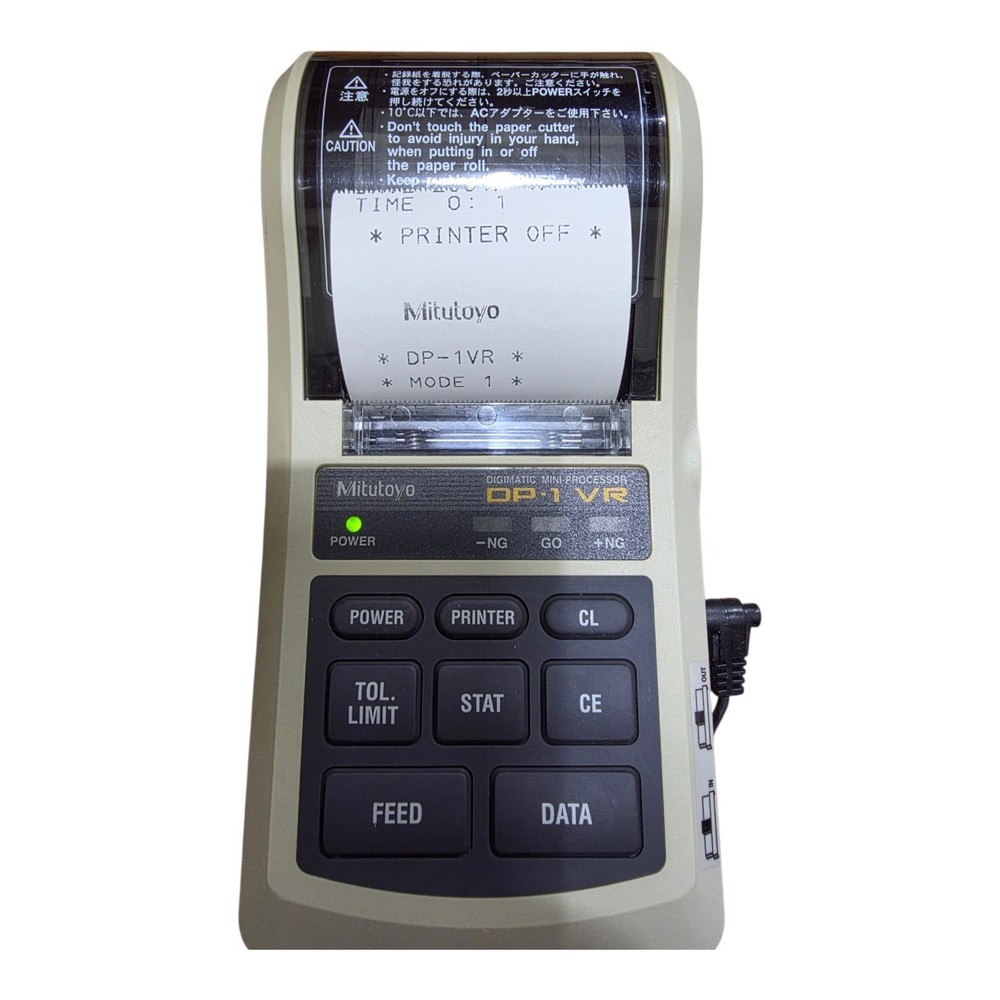 Mitutoyo DP-1VR Digimatic Mini Processor Printer w/ AC Adapter Tested Working