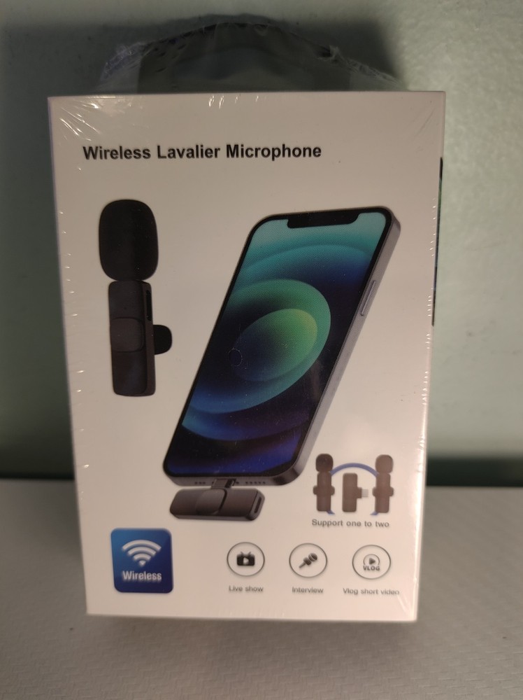 Wireless Lavalier Dual Microphone USB-C for iPhone Android 7-Hr Blog Interview