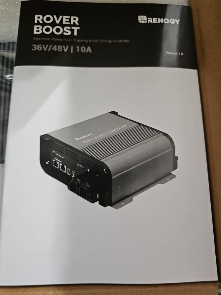 Renogy Boost 10A 36V/48V Auto DC Input MPPT Solar Charge Controller Regulator