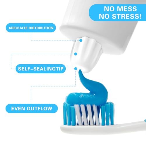 6 Pk Silicone Toothpaste Cap Reusable Self Closing Toothpaste Squeezer Dispenser